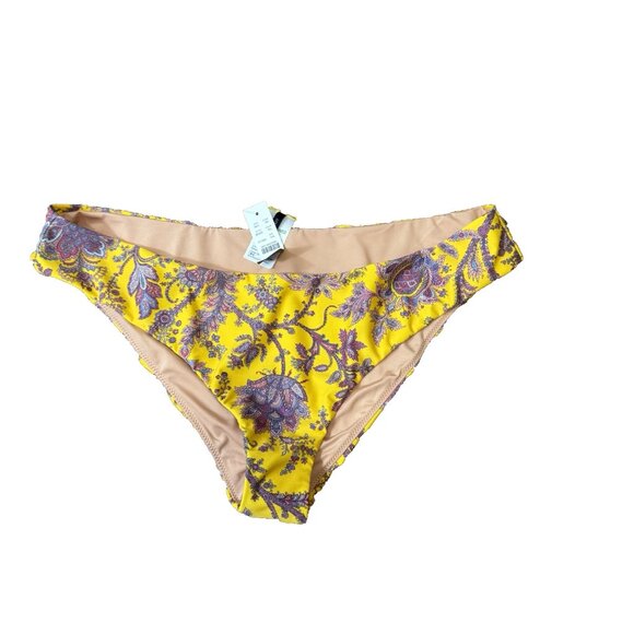 J. CREW High Rise Bikini Bottom Sweet Heart In Ratti Golden Paisley Size XXL - Picture 4 of 5